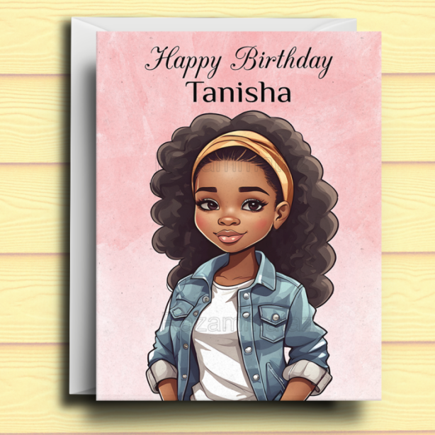 Black Girl Birthday Card A